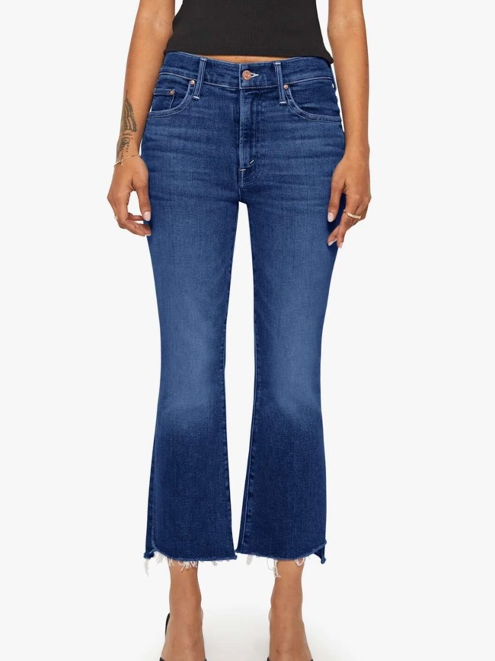 Mother Insider Crop Step Fray